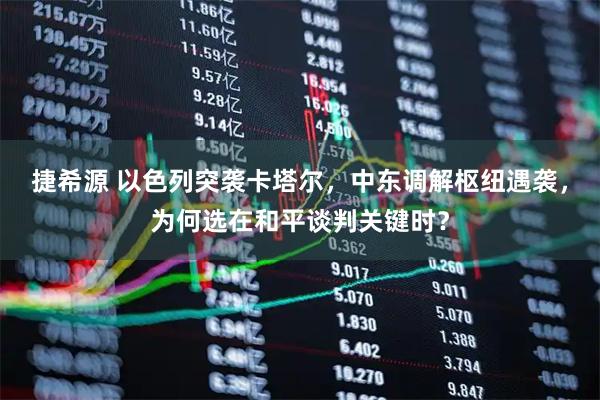 捷希源 以色列突袭卡塔尔，中东调解枢纽遇袭，为何选在和平谈判关键时？